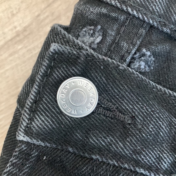 Black Barrel Jeans Weekday Size 33 x 32 - Picture 10 of 10